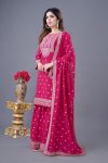 1DESIGNER CHINON SILK EMBROIDERY SEQUENCE WORK TOP SHARARA WITH DUPATTA FESTIVE WEAR WHOLESALE PRICE ETHNIC GARMENT (13)
