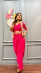 1DESIGNER GEORGETTE EMBROIDERY WORK DHOTI STYLE DRAPE SKIRT BLOUSE WITH KOTI PARTY WEAR WHOLESALE PRICE ETHNIC GARMENT (14)