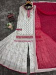 1DESIGNER GEORGETTE THREAD WITH SEQUENCE WORK TOP SHARARA WITH DUPATTA FESTIVE WEAR WHOLESALE PRICE ETHNIC GARMENT (13)