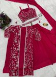 1FANCY CHINON SILK PLAIN READY TO WEAR SAREE WITH EMBROIDERY SEQUENCE WOTK STITCHED BLOUSE AND KOTI PARTY WEAR WHOLESALE PRICE ETHNIC GARMENT (16)