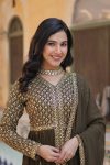 1FANCY FAUX GEORGETTE EMBROIDERY WORK TOP BOTTOM WITH DUPATTA FESTIVE WEAR WHOLESALE PRICE ETHNIC GARMENT (9)