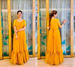 1FANCY GEORGETTE EMBROIDERY WORK ON NACK GOWN WITH KOTI AND WASIT BELT PARTY WEAR WHOLESALE PRICE ETHNIC GARMENT (15)