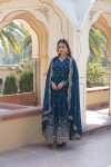 1FANCY GEORGETTE ZARI AND SEQUENCE EMBROIDERY WORK GOWN WITH DUPATTA FESTIVE WEAR WHOLESALE PRICE ETHNIC GARMENT (7)