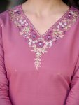 1FANCY ROMAN SILK EMBROIDERY WORK TOP BOTTOM WITH DUPATTA FESTIVE WEAR WHOLESALE PRICE ETHNIC GARMENT (22)