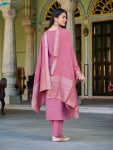 1FANCY ROMAN SILK EMBROIDERY WORK TOP BOTTOM WITH DUPATTA FESTIVE WEAR WHOLESALE PRICE ETHNIC GARMENT (22)