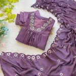 1FANCY VICHITRA SILK HAND WORK GOWN BOTTOM WITH DUPATTA PARTY WEAR WHOLESALE PRICE ETHNIC GARMENT (22)