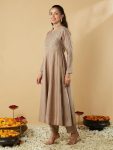 1FANCY VICHITRA SILK SEQUENCE CODING EMBROIDERY WORK TOP BOTTOM WITH DUPATTA FESTIVE WEAR WHOLESALE PRICE ETHNIC GARMENT (13)