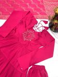 1FASHIONABLE ROMAN SILK EMBROIDERY SEQUENCE WORK GOWN BOTTOM WITH DUPATTA FESTIVE WEAR WHOLESALE PRICE ETHNIC GARMENT (17)