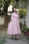1LATEST CHINON HANDWORK THREAD PLEATING ON FRONT AND PLAIN ALL OVER ONE PIECE CASUAL WEAR WHOLESALE PRICE ETHNIC GARMENT (2)