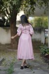 1LATEST CHINON HANDWORK THREAD PLEATING ON FRONT AND PLAIN ALL OVER ONE PIECE CASUAL WEAR WHOLESALE PRICE ETHNIC GARMENT (2)