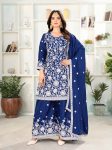 1NEW ARRIVAL CHINON SILK EMBROIDERY SEQUENCE WORK TOP PALAZZO WITH DUPATTA FESTIVE WEAR WHOLESALE PRICE ETHNIC GARMENT (10)