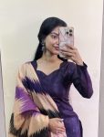 NEW ARRIVAL FENDI CRUSH PALIN KURTI WITH DIGITAL PRINTED DUPATTA  PURPLE