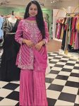 1NEW ARRIVAL GEORGETTE EMBROIDERY SEQUENCE WORK TOP SHARARA WITH DUPATTA FESTIVE WEAR WHOLESALE PRICE ETHNIC GARMENT (6)