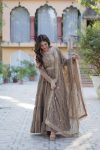 1NEW ARRIVAL GEORGETTE SEQUENCE EMBROIDERY WORK GOWN WITH DUPATTA FESTIVE WEAR WHOLESALE PRICE ETHNIC GARMENT (5)