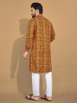 1NEW ARRIVAL SOFT COTTON MULTICOLOR FOIL PRINT MEN’S KURTA PAYJAMA FESTIVE WEAR WHOLESALE PRICE ETHNIC GARMENT (8)