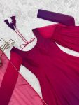 1RICH LOOK GEORGETTE COLOURFULL PADDING GOWN BOTTOM WITH DUPATTA PARTY WEAR WHOLESALE PRICE ETHNIC GARMENT (24)