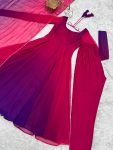 1RICH LOOK GEORGETTE COLOURFULL PADDING GOWN BOTTOM WITH DUPATTA PARTY WEAR WHOLESALE PRICE ETHNIC GARMENT (24)
