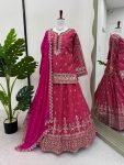 1RICH LOOK SHIMMER SILK THREAD SEQUENCE WORK TOP LEHENGA WITH DUPATTA PARTY WEAR WHOLESALE PRICE ETHNIC GARMENT (12)