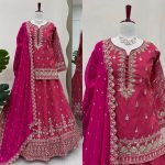 1RICH LOOK SHIMMER SILK THREAD SEQUENCE WORK TOP LEHENGA WITH DUPATTA PARTY WEAR WHOLESALE PRICE ETHNIC GARMENT (12)