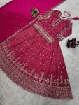 1RICH LOOK SHIMMER SILK THREAD SEQUENCE WORK TOP LEHENGA WITH DUPATTA PARTY WEAR WHOLESALE PRICE ETHNIC GARMENT (12)