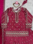 1RICH LOOK SHIMMER SILK THREAD SEQUENCE WORK TOP LEHENGA WITH DUPATTA PARTY WEAR WHOLESALE PRICE ETHNIC GARMENT (12)