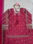 1RICH LOOK SHIMMER SILK THREAD SEQUENCE WORK TOP LEHENGA WITH DUPATTA PARTY WEAR WHOLESALE PRICE ETHNIC GARMENT (12)