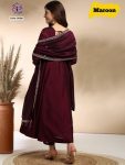 1TRENDING SILK ZARI EMBROIDERY SEQUENCE WORK TOP BOTTOM WITH DUPATTA PARTY WEAR WHOLESALE PRICE ETHNIC GARMENT (15)