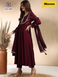 1TRENDING SILK ZARI EMBROIDERY SEQUENCE WORK TOP BOTTOM WITH DUPATTA PARTY WEAR WHOLESALE PRICE ETHNIC GARMENT (15)