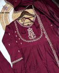 1TRENDING SILK ZARI EMBROIDERY SEQUENCE WORK TOP BOTTOM WITH DUPATTA PARTY WEAR WHOLESALE PRICE ETHNIC GARMENT (15)