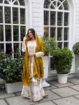 2DESIGNER CHINON SILK EMBROIDERY SEQUENCE WORK TOP PALAZZO WITH DUPATTA FESTIVE WEAR WHOLESALE PRICE ETHNIC GARMENT (10)