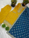 2DESIGNER CHINON SILK EMBROIDERY SEQUENCE WORK TOP PALAZZO WITH DUPATTA FESTIVE WEAR WHOLESALE PRICE ETHNIC GARMENT (17)