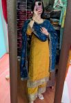 2DESIGNER CHINON SILK EMBROIDERY SEQUENCE WORK TOP PALAZZO WITH DUPATTA FESTIVE WEAR WHOLESALE PRICE ETHNIC GARMENT (17)