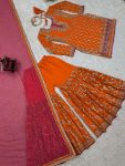 2DESIGNER GEORGETTE THREAD WITH SEQUENCE WORK TOP SHARARA WITH DUPATTA FESTIVE WEAR WHOLESALE PRICE ETHNIC GARMENT (3)
