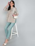 FANCY COTTON DIGITAL PRINTED TOP  GREY