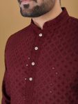2FANCY COTTON FOIL PRINTED MEN’S KURTA PAYJAMA FESTIVE WEAR WHOLESALE PRICE ETHNIC GARMENT (4)