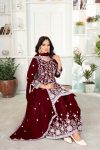 2NEW ARRIVAL CHINON SILK EMBROIDERY SEQUENCE WORK TOP PALAZZO WITH DUPATTA FESTIVE WEAR WHOLESALE PRICE ETHNIC GARMENT (11)