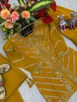 2NEW ARRIVAL GEORGETTE EMBROIDERY SEQUENCE WORK TOP SHARARA WITH DUPATTA FESTIVE WEAR WHOLESALE PRICE ETHNIC GARMENT (12)