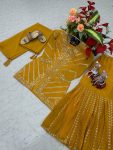2NEW ARRIVAL GEORGETTE EMBROIDERY SEQUENCE WORK TOP SHARARA WITH DUPATTA FESTIVE WEAR WHOLESALE PRICE ETHNIC GARMENT (12)