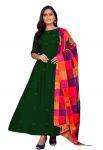 7NEW ARRIVAL POLY CARPE MOTI WORK GOWN WITH DUPATTA  GREEN