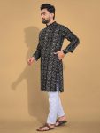 2NEW ARRIVAL SOFT COTTON MULTICOLOR FOIL PRINT MEN’S KURTA PAYJAMA FESTIVE WEAR WHOLESALE PRICE ETHNIC GARMENT (18)