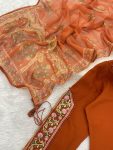 2NEW ARRIVAL VISCOSE CHANDERI SEQUENCE EMBROIDERY WORK TOP BOTTOM WITH DUPATTA FESTIVE WEAR WHOLESALE PRICE ETHNIC GARMENT (8)