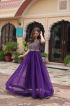 2RICH LOOK FAUX BLOOMING EMBROIDERY ZARI SEQUENCE WORK GOWN FESTIVE WEAR WHOLESALE PRICE ETHNIC GARMENT (14)
