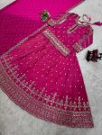 2RICH LOOK SHIMMER SILK THREAD SEQUENCE WORK TOP LEHENGA WITH DUPATTA PARTY WEAR WHOLESALE PRICE ETHNIC GARMENT (3)
