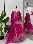 2RICH LOOK SHIMMER SILK THREAD SEQUENCE WORK TOP LEHENGA WITH DUPATTA PARTY WEAR WHOLESALE PRICE ETHNIC GARMENT (3)