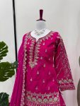 2RICH LOOK SHIMMER SILK THREAD SEQUENCE WORK TOP LEHENGA WITH DUPATTA PARTY WEAR WHOLESALE PRICE ETHNIC GARMENT (3)