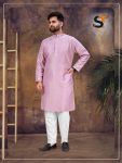 2TRADITIONAL ART SILK SEQUENCE WORK COLLAR MEN’S KURTA PAYJAMA PARTY WEAR WHOLESALE PRICE ETHNIC GARMENT (5)