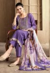 3DESIGNER RAYON SLUB EMBROIDERY WORK TOP BOTTOM WITH DUPATTA FESTIVE WEAR WHOLESALE PRICE ETHNIC GARMENT (18)