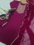 3DESIGNER RAYON SLUB SEQUENCE CODING EMBROIDERY WORK TOP BOTTOM WITH DUPATTA FESTIVE WEAR WHOLESALE PRICE ETHNIC GARMNET (17)