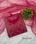 3DESIGNER TWILL TISSUE NET HANDWORK TOP WITH DUPATTA FESTIVE WEAR WHOLESALE PRICE ETHNIC GARMENT (1)