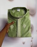 3FANCY MONO SILK EMBROIDERY SEQUENCE WORK MEN’S KURTA PAYJAMA FESTIVE WEAR WHOLESALE PRICE ETHNIC GARMENT (3)